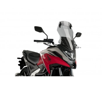 TOURING WINDSHIELD WITH VISOR FOR HONDA NC750X 2021 - SMOKE TOURING WINDSHIELD WITH VISOR FOR HONDA NC750X 2021 - SMOKE